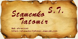 Stamenko Tatomir vizit kartica